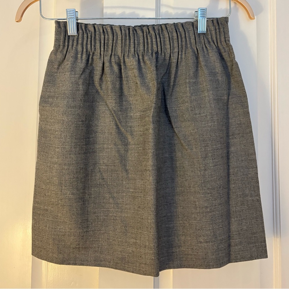 J. Crew Gray Elastic-Waist Pencil Skirt